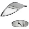1x VISIERE DE PHARE CHROME ROND MOBYLETTE MBK 51 PEUGEOT 102 103 CASQUETTE PROTEGE CACHE OVALE