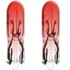 2x 12V 1.2W T5 ROUGE W2X4.6D AMPOULE WEDGE TRANSPARENT COMPTEUR TABLEAU DE BORD AUTO MOTO SCOOTER