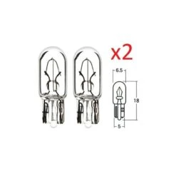 2X AMPOULE 12V 1.7W T6.5 W2.2x5.2D COMPTEUR LAMPE FEU VOITURE AUTO MOTO TEMOIN