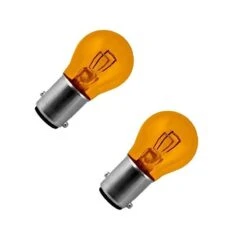 2x AMPOULE 12V 21/5W BAY15D ORANGE DOUBLE FILAMENT CLIGNOTANT FEU STOP ARRIÈRE POSITION AUTO MOTO SCOOTER VOITURE