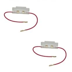 2x Porte Fusible Rond + Fusible En Verre 15A Moto Scooter Mobylette
