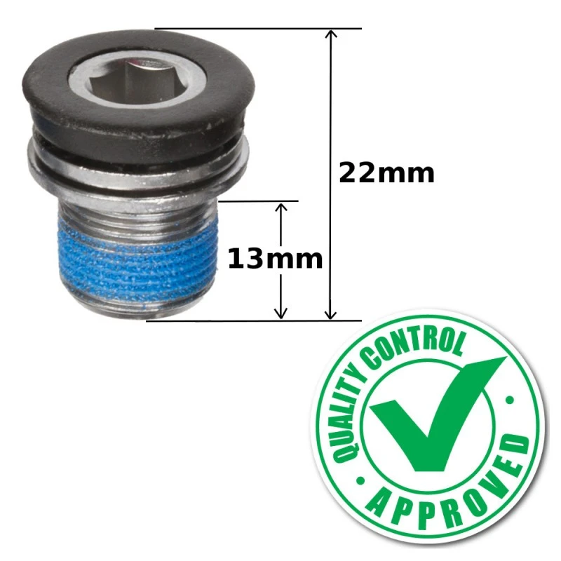 2x VIS DE SERRAGE MANIVELLE M15x100 BOITIER PEDALIER TYPE ISIS BOSCH VELO VTT VILLE ROUTE – Image 2