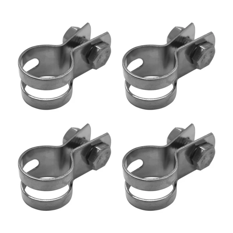 4x COLLIER DE FIXATION SERRAGE H15MM ACIER INOXYDABLE GAINE CABLE CADRE FOURCHE VELO CYCLE VILLE VINTAGE