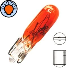 Ampoule 12V 1.2W T5 Wedge Orange