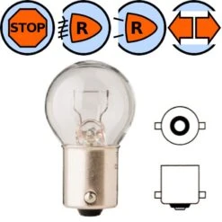 Ampoule 12V 15W BA15S Gros Globe