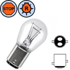 Ampoule 6V 18/5W BAY15D Gros Globe