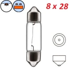 Ampoule Navette 12V 5W SV7 8x28 Mm