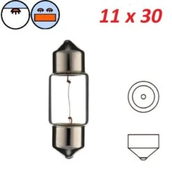 Ampoule Navette 6V 10W SV8.5 11x30 Mm