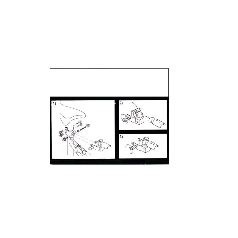 ATTELAGE ATTACHE POUR REMORQUE VELO SUR TIGE DE SELLE AVEC Cuillère CARGO VTT – Image 3