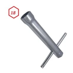 Clé à Bougie 18mm Hexagonale Avec Manche Amovible Moto Scooter