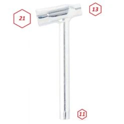 Clé à Bougie 21mm + 13mm + 11mm Hexagonale Vespa Piaggio Scooter
