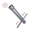 Clé à Bougie 21mm Hexagonale Avec Manche Amovible Moto Scooter