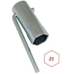 Clé à Bougie 21mm Hexagonale Avec Manche Pliable Moto Scooter