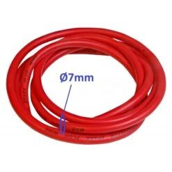 FIL A BOUGIE DIAMETRE 7MM ROUGE AU METRE MOTO MOBYLETTE SOLEX PEUGEOT 103 MBK 51 MOTOBECANE