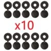 Kit De 10 Cache Rivets Noirs Plaque D'immatriculation