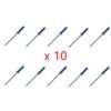 Kit De 10 Rivets Bleus Plaque D'immatriculation