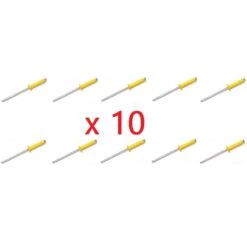 Kit De 10 Rivets Jaunes Plaque D'immatriculation