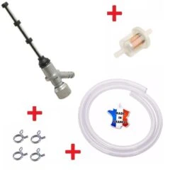 KIT ESSENCE SCOOTER : ROBINET SUPPRESSION DE LA DEPRESSION + COLLIER + DURITE + FILTRE MOTO MOBYLETTE CYCLOMOTEUR