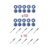 Lot De 10 Rivets + Cache Rivet Bleu Plaque D'IMMATRICULATION Voiture Auto Moto Scooter MOBYLETTE Protection Plastique Aveugle