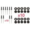 Lot De 10 Rivets + Cache Rivet Noir Plaque D'IMMATRICULATION Voiture Auto Moto Scooter MOBYLETTE Protection Plastique Aveugle