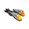Paire De Clignotant Goutte D'eau Chromé A Ampoule Pour Moto Scooter