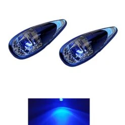 Paire De Clignotant Goutte D'eau Micro Clips Bleu A Ampoule Bleu Pour Moto Scooter