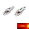 Paire De Clignotant Goutte D'eau Wing Blanc A Ampoule Orange Pour Moto Scooter