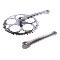 Pédalier à Clavette Chromé Plateau 46 Dents Manivelle 170mm Pour Chaine 3.30