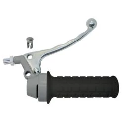 Poignée De Gaz Accélérateur 22mm 110mm Noir Gris Poli Cyclo Mobylette Moto (droite)